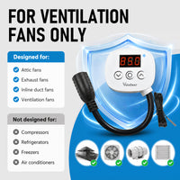Digital Cooling Thermostat Outlet with 10H Timer (Plug-In Fan Controller) | YeloDeer