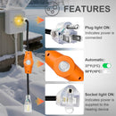 YeloDeer Temperature Controlled Extension Cord, Temperature Controlled Outlet, Auto On/Off, Slim Waterproof Design, 20''