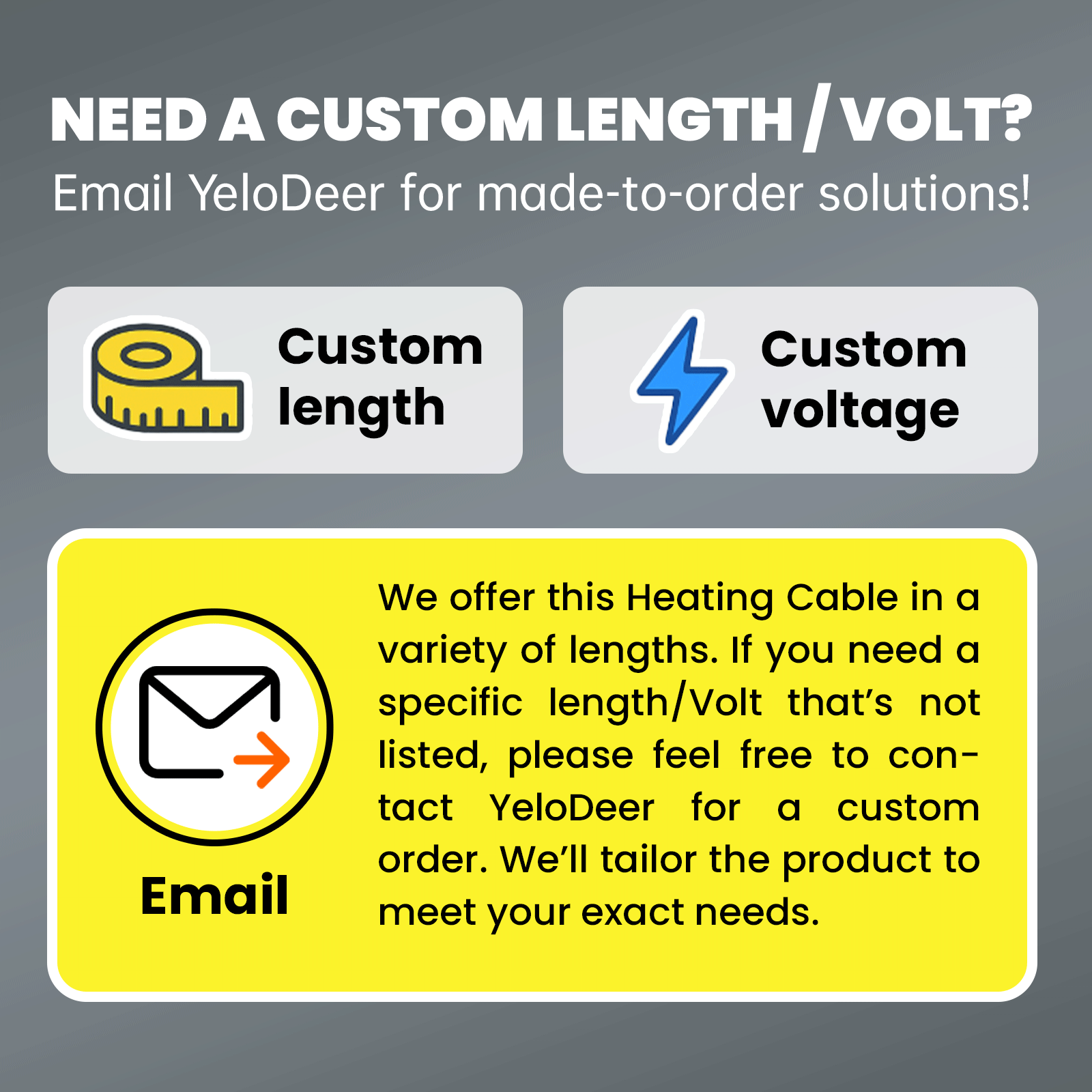 YeloDeer Heavy-Duty In Pipe Heating Cable for Sewer Systems, CSA Certified Self-Regulating with GFCI, Wastewater Pipe Heater, 5W/Ft 120V