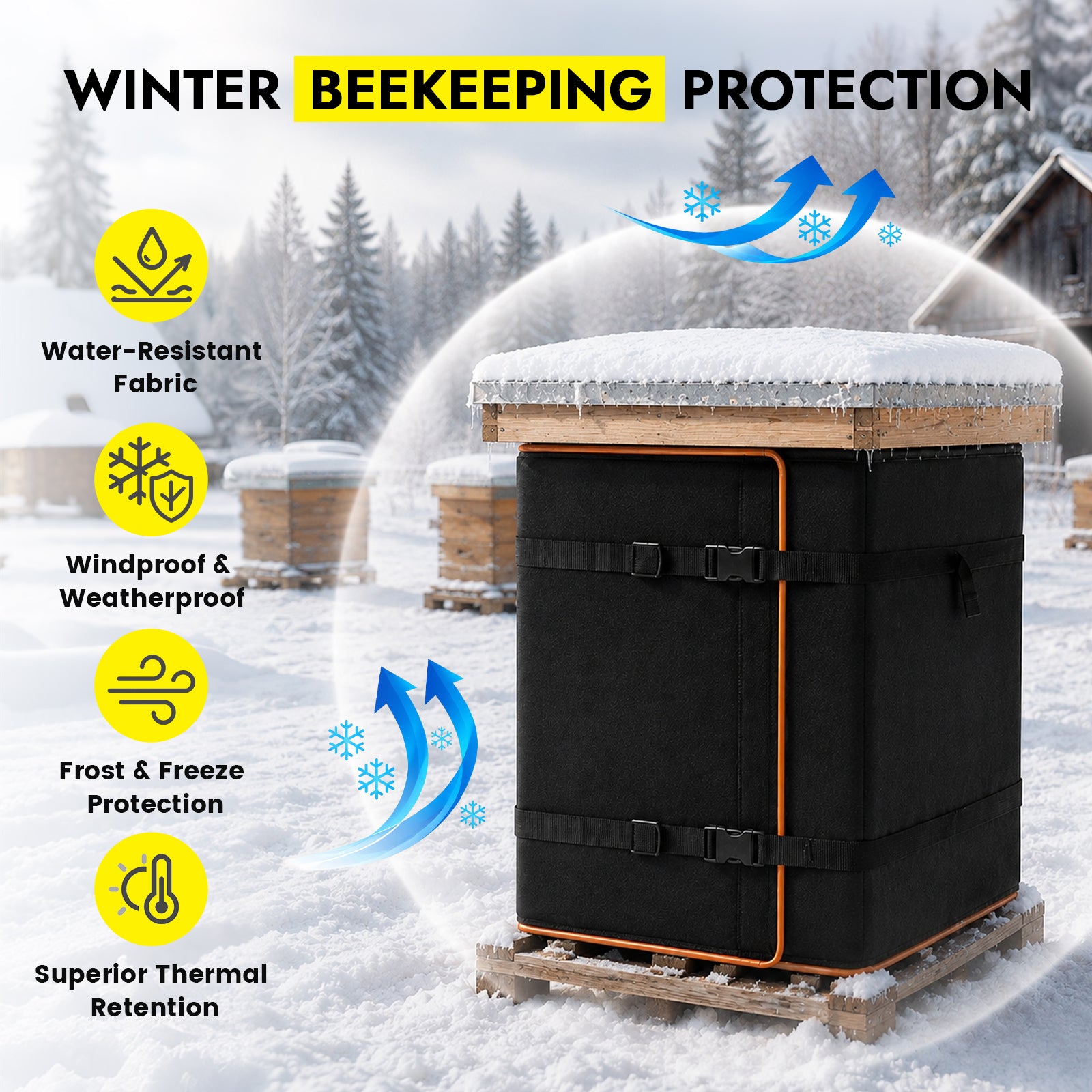 Winter Beehive Insulation Wrap for 8 & 10-Frame Hives
