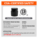 Roof Heating Cable Connection & End Seal Kits (CSA Certified, NEMA 4X) | YeloDeer