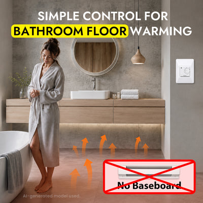 Manual Electric Floor Heating Thermostat with Floor Sensor