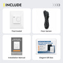 Manual Electric Floor Heating Thermostat with Floor Sensor