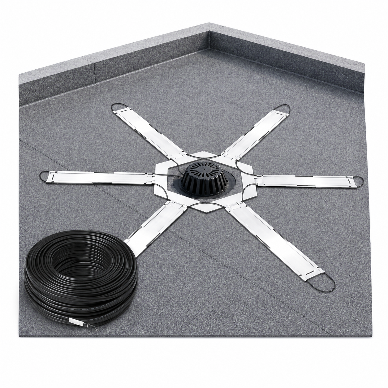 Roof Drain De-Icing System for Flat & Low-Slope Roofs (FRDDS)