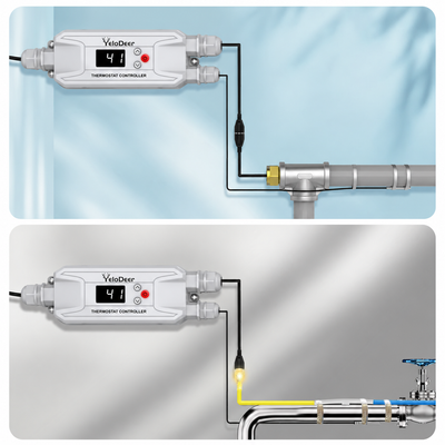Thermostat pour câble chauffant — protection antigel des tuyaux