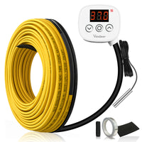 Plug-In Self-Regulating Pipe Heat Cable with Digital Thermostat