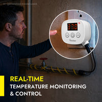 Plug-In Self-Regulating Pipe Heat Cable with Digital Thermostat