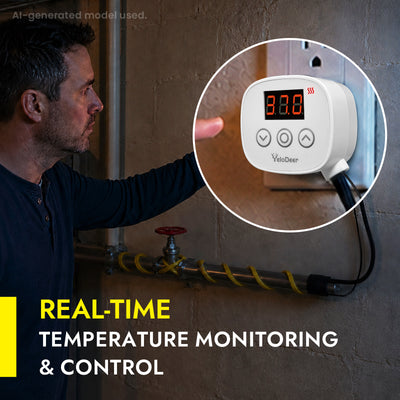 Plug-In Self-Regulating Pipe Heat Cable with Digital Thermostat (PPG-T)