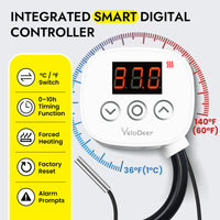 Plug-In Self-Regulating Pipe Heat Cable with Digital Thermostat