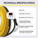 Plug-In Self-Regulating Pipe Heat Cable with Digital Thermostat