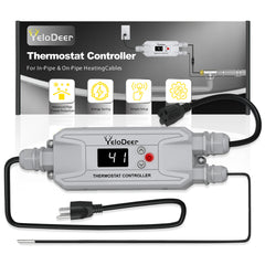 Heat Tape Thermostat Controller for Pipe Freeze Protection