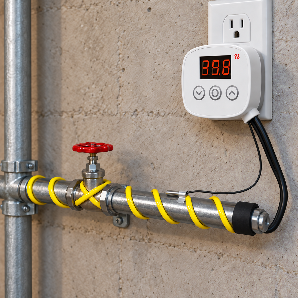 Plug-In Self-Regulating Pipe Heat Cable with Digital Thermostat (PPG-T)