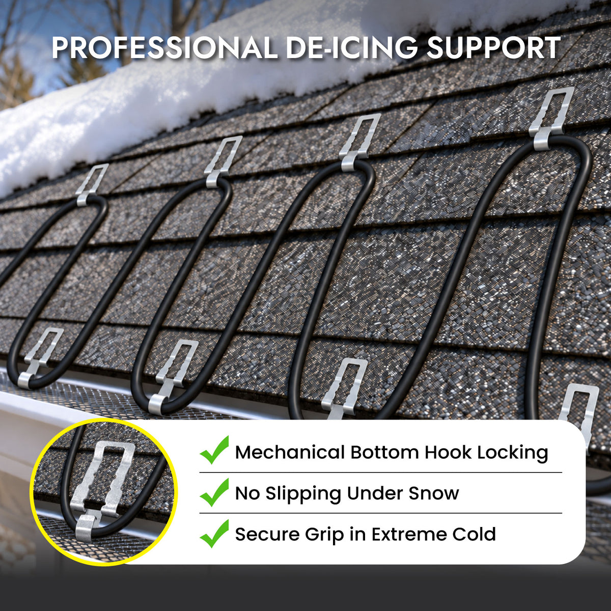 Aluminum Roof Clips for Roof De-Icing Cables