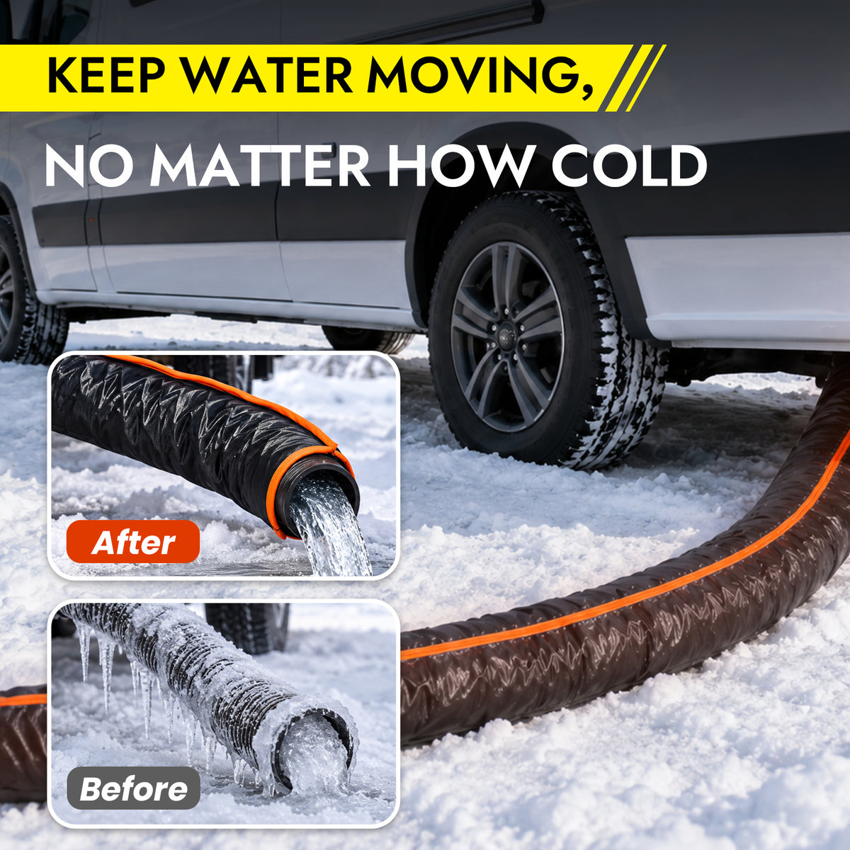 RV Sewer Hose Heat Blanket with Built-In Thermostat