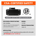 Roof Heating Cable Connection & End Seal Kits (CSA Certified, NEMA 4X) | YeloDeer
