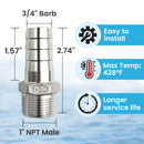 YeloDeer In Line Pipe Heating Cable with Y-Fitting, Self-Regulating Heat Cable for Drinking Water, with GFCI, 3W/Ft 120V