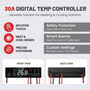 High-Power Touchscreen Temperature Controller (30A, 120V, 0.1°F Precision) | YeloDeer