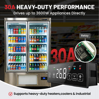 High-Power Touchscreen Temperature Controller (30A, 120V, 0.1°F Precision) | YeloDeer