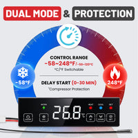 High-Power Touchscreen Temperature Controller (30A, 120V, 0.1°F Precision) | YeloDeer