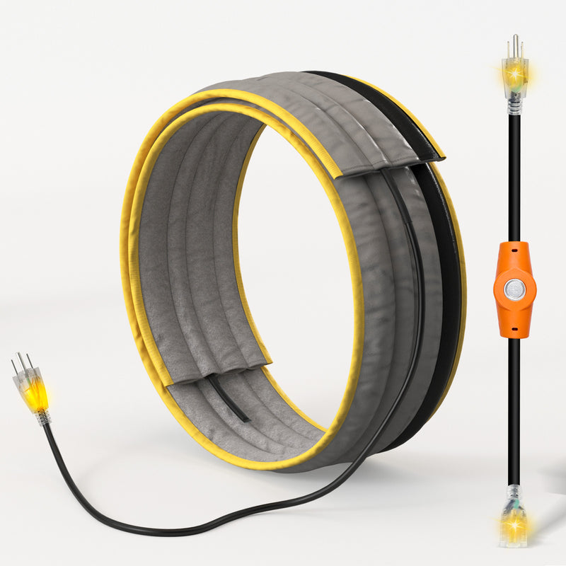 Trimmable Self-Regulating Pipe Heating Blanket with Thermostat