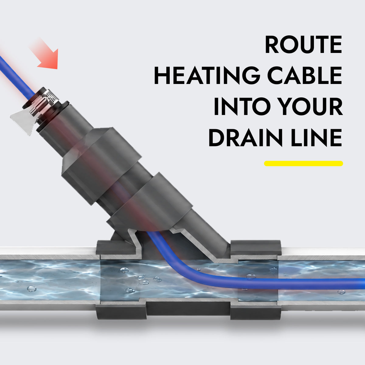 DrainGuard Condensate Drain Cable Entry Kit, 1 to 1-1/2 in