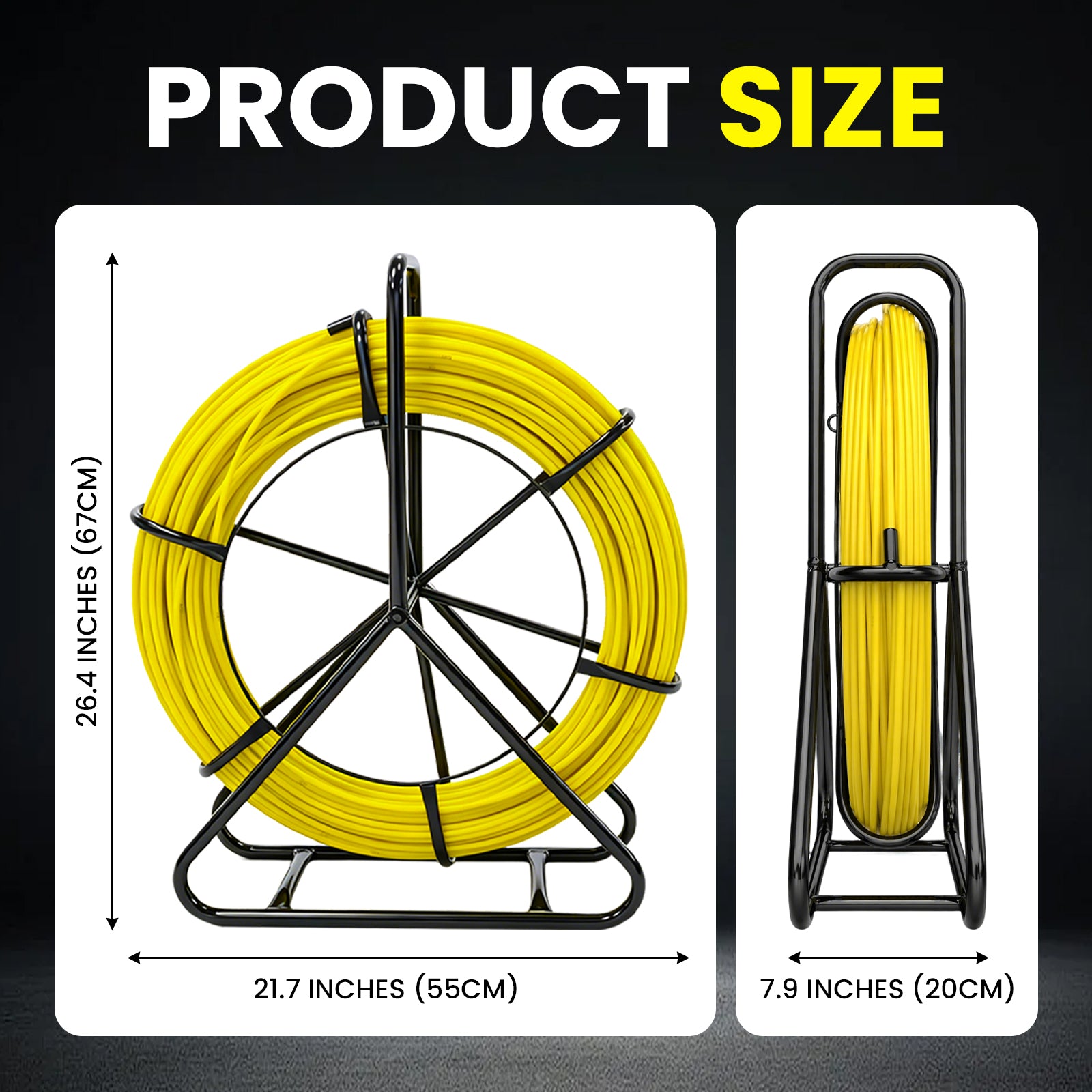 Fiberglass Fish Tape & Duct Rodder (492FT, 1/4in) | YeloDeer