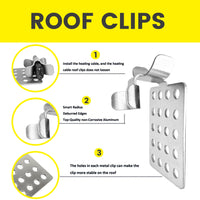YeloDeer Roof Clips, for Roof De-Icing Heating Cable, Non-Corrosive Aluminum